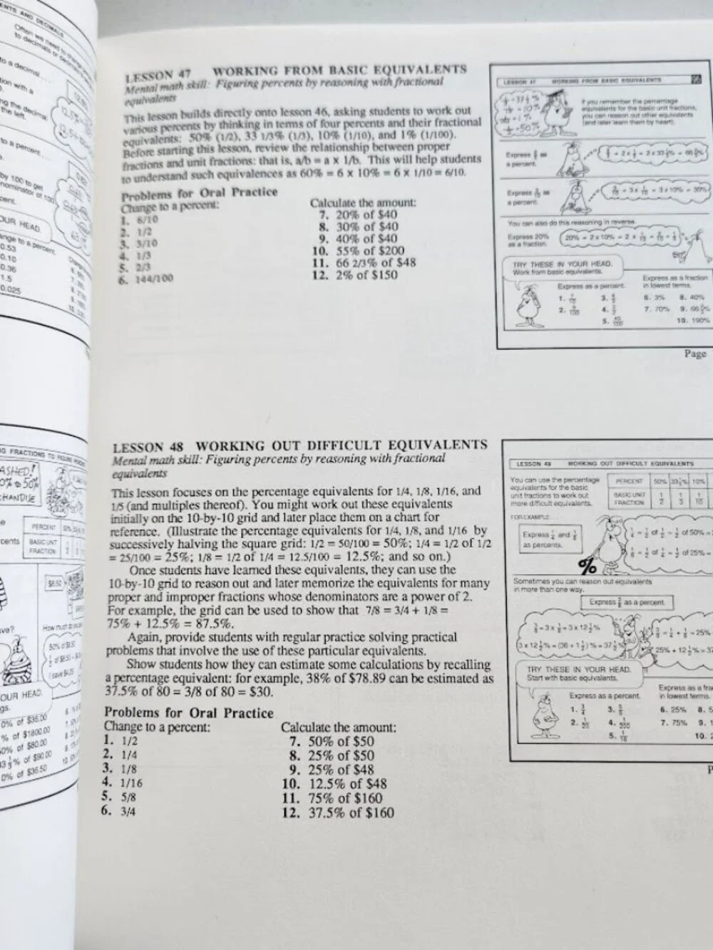 Mental Math in Junior High Workbook Grades 7-9 Paperback Activity Book Mathemati
